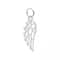 12 Pack: Charmalong™ Silver Plated Wing Charm by Bead Landing™